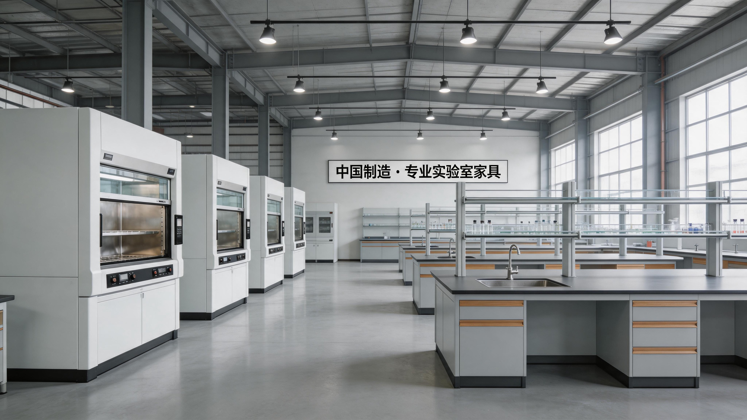 Laboratory furniture product showroom