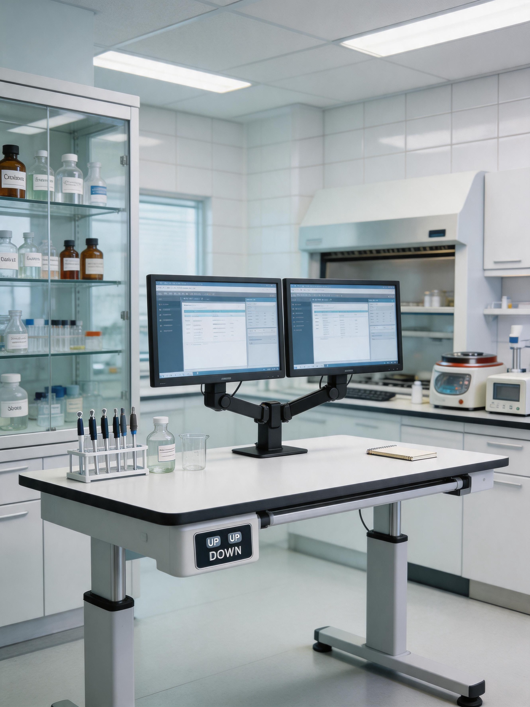 Reference pharmaceutical quality-control laboratory bench configuration