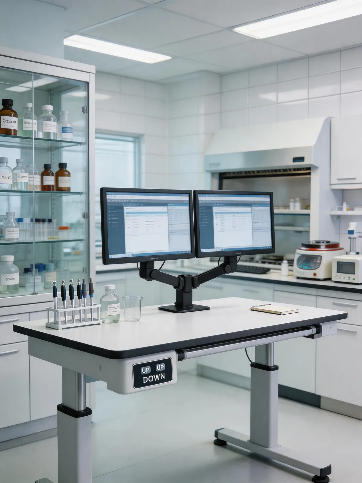 Reference pharmaceutical quality-control laboratory bench configuration