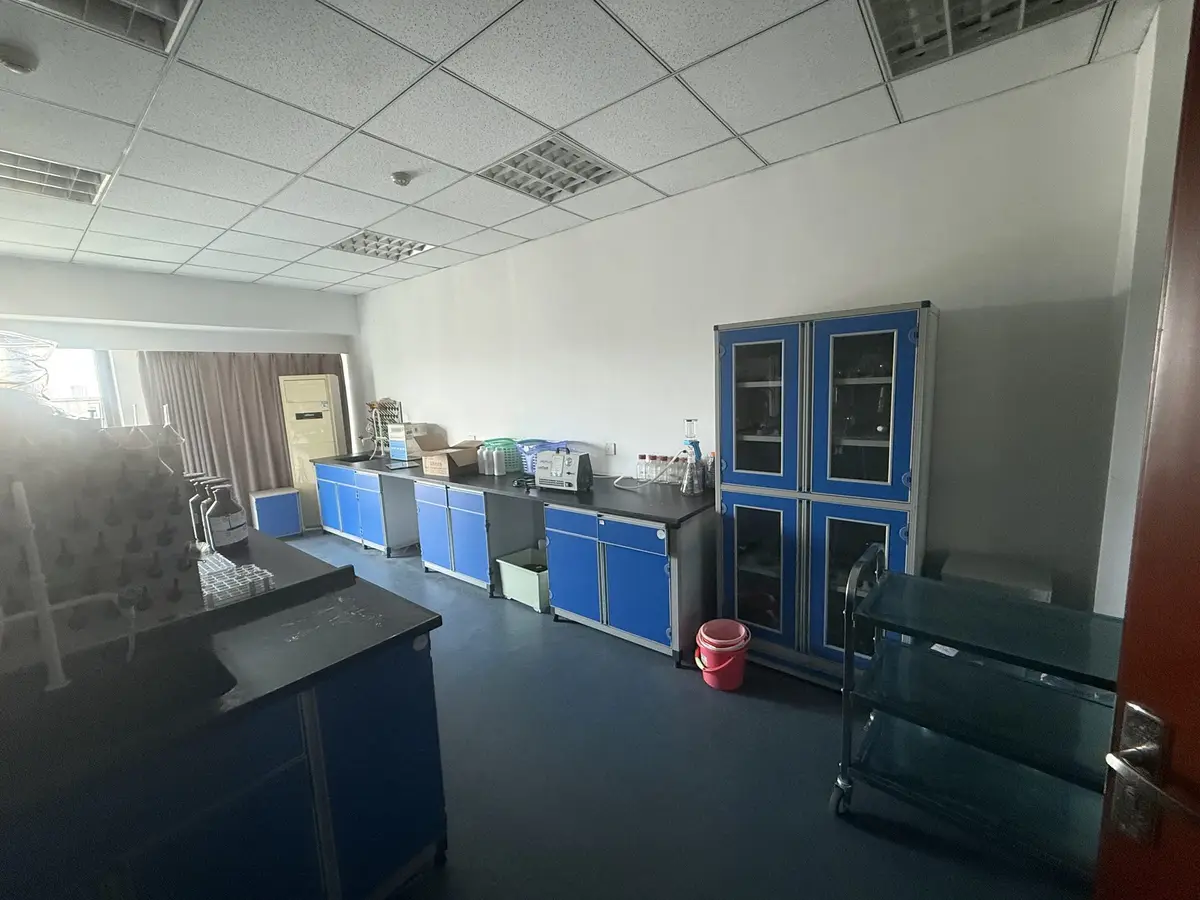 Quality testing laboratory storage and wall benches